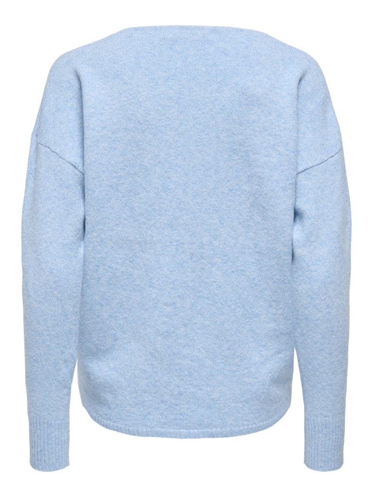 Onlrica L/s V-neck Pullo Knt Noos - Lichtblauw