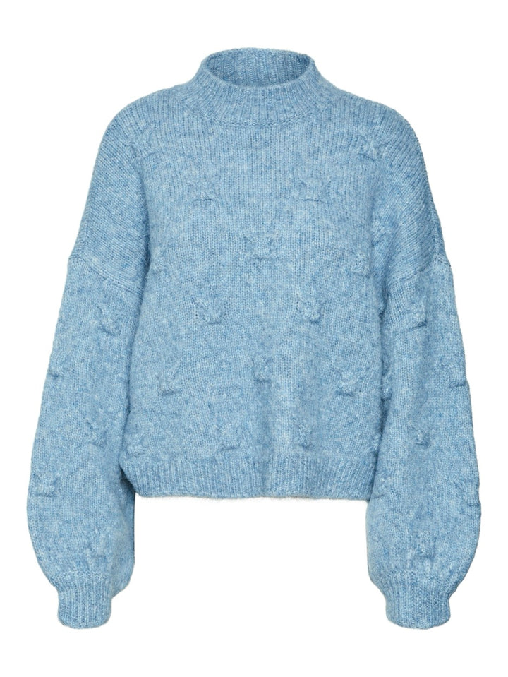 Vmgail Ls Higneck Pullover - Lichtblauw