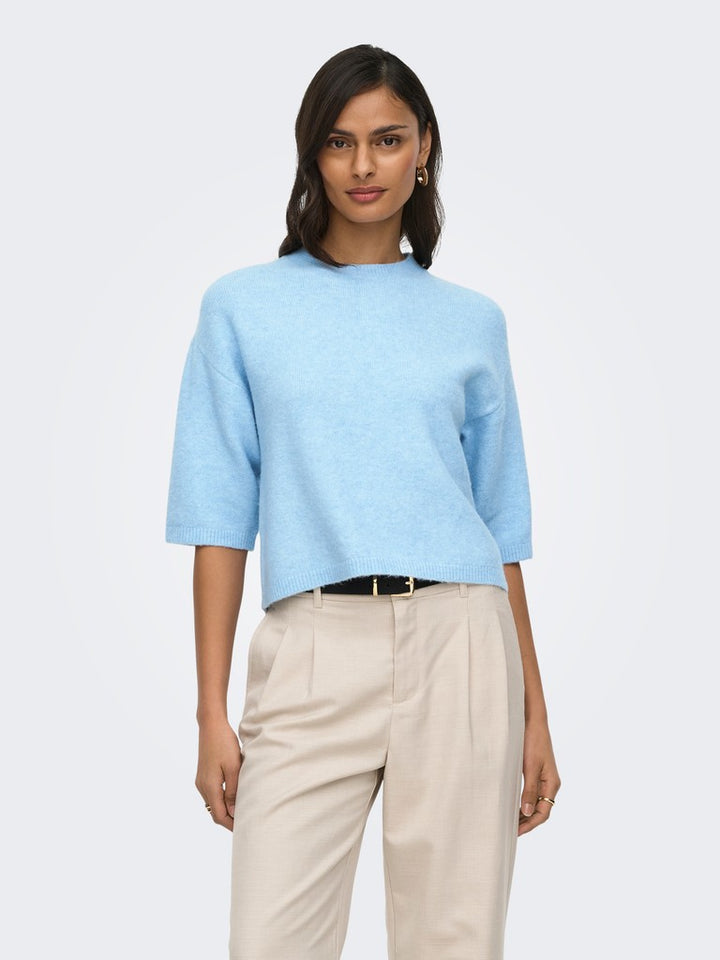 Jdychloe Life 3/4 On Pullover Knt Noos - Lichtblauw