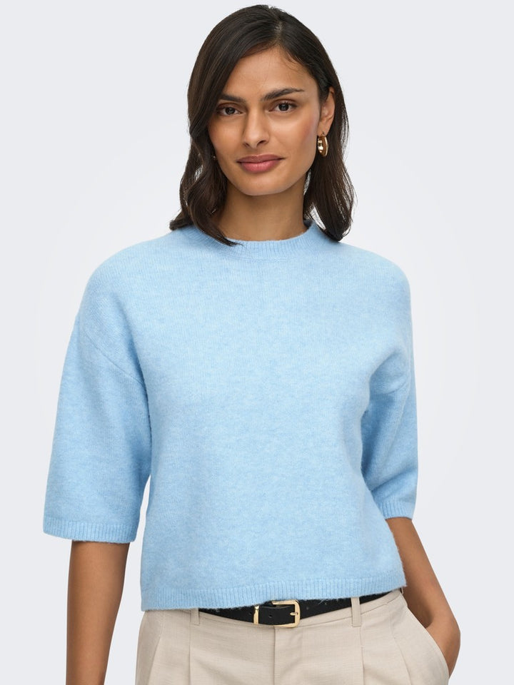 Jdychloe Life 3/4 On Pullover Knt Noos - Lichtblauw