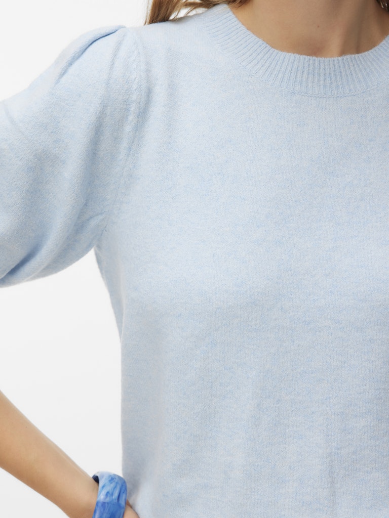 Vmdoffy 2/4 O-neck Pullover Ga Noos - Lichtblauw