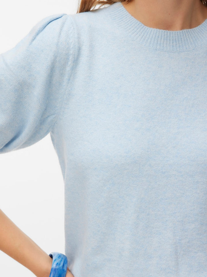 Vmdoffy 2/4 O-neck Pullover Ga Noos - Lichtblauw