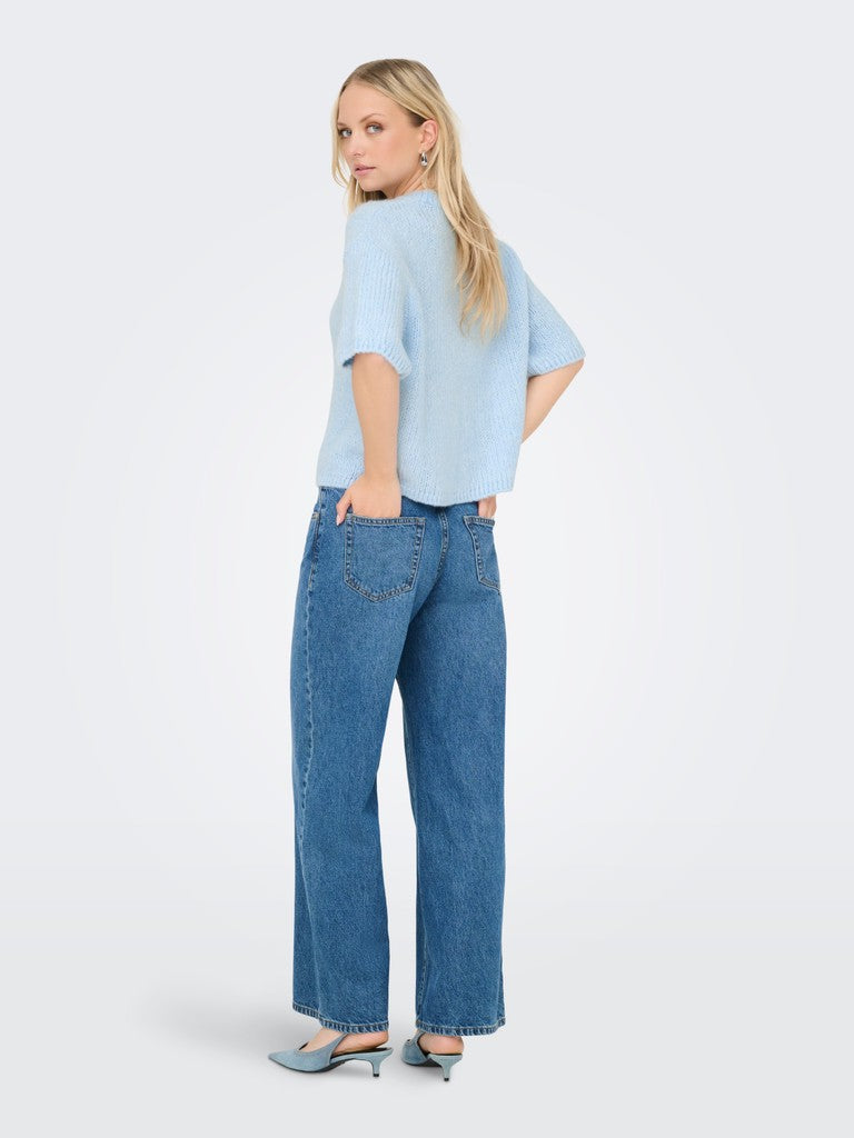 Jdylinea S/s Pullover O-neck Knt Noos - Lichtblauw