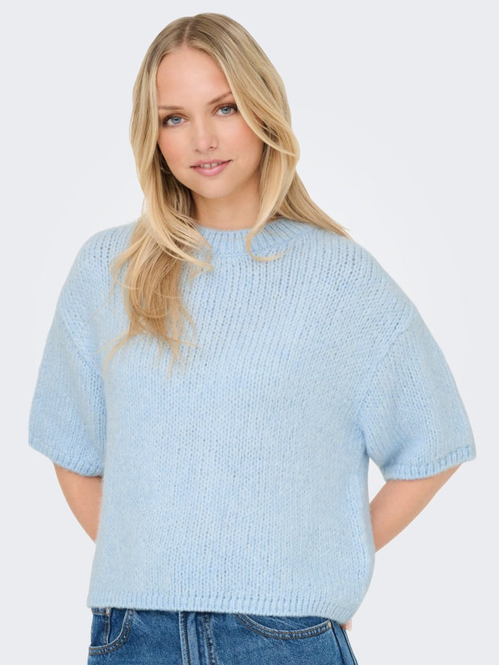 Jdylinea S/s Pullover O-neck Knt Noos - Lichtblauw
