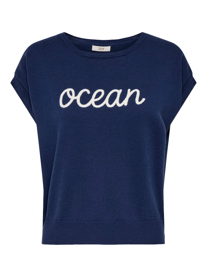 Jdytherese S/l Pullover Knt - Navy