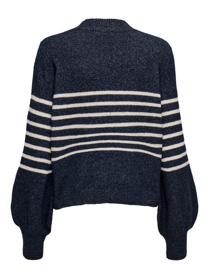 Jdylayla L/s Hn Stripe Pullover Knt - Blauw Dessin