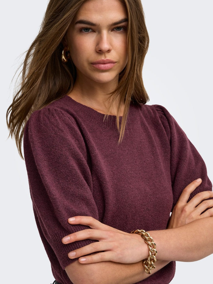 Onlrica Life 2/4 Pullover Knt Noos - Bordeaux