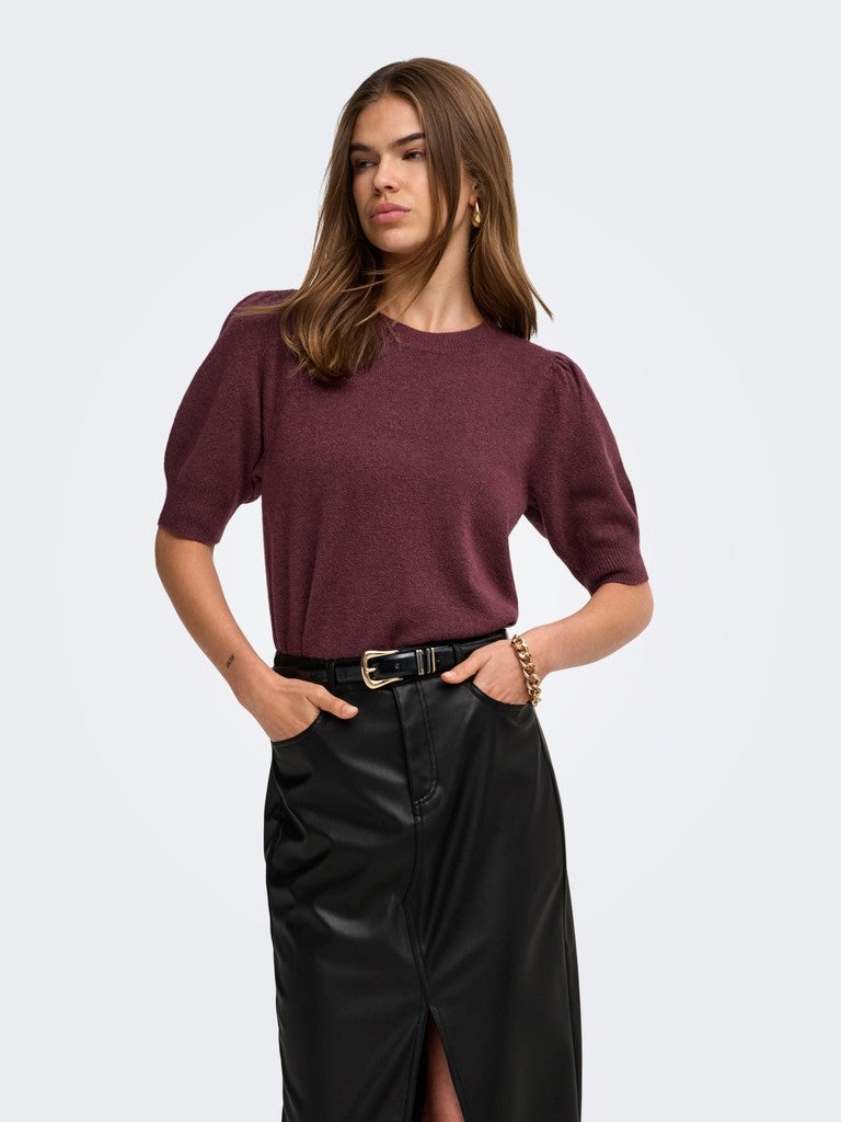 Onlrica Life 2/4 Pullover Knt Noos - Bordeaux