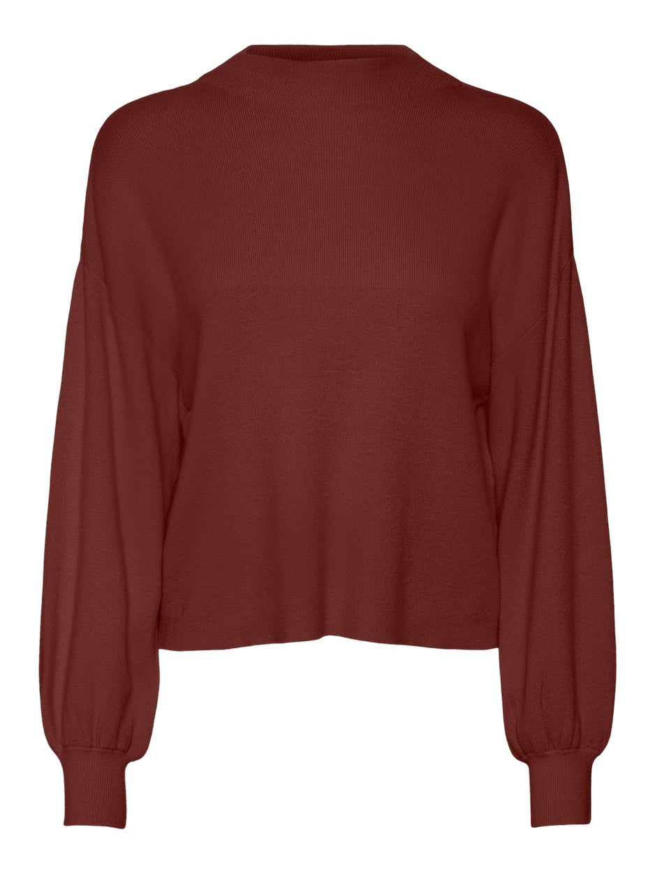 Vmnancy Ls Funnelnk Pullover Ga - Bordeaux