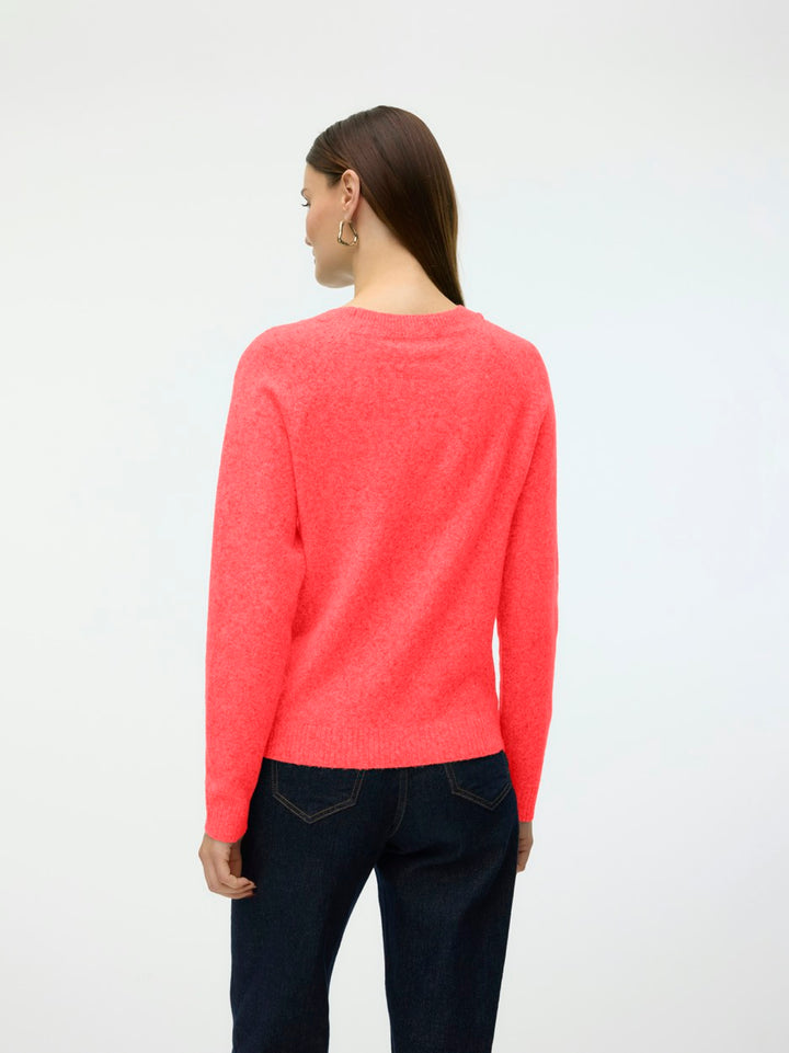 Vmdoffy Ls O-neck Blouse Ga Noos - Rood Melee