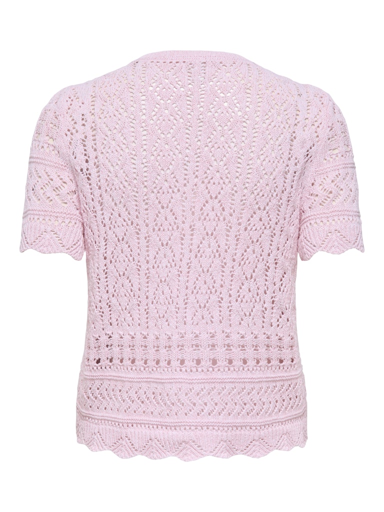 Onlelke Life Ss Structure O-neck Knt Nca - Licht Roze