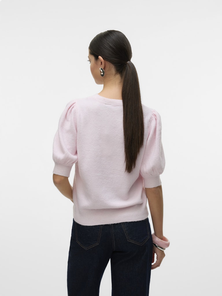 Vmdoffy 2/4 O-neck Pullover Ga Noos - Licht Roze