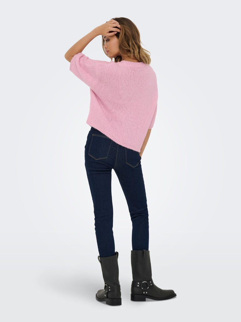 Jdylinea S/s Pullover O-neck Knt Noos - Licht Roze