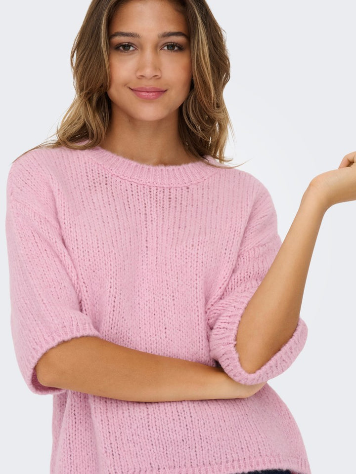 Jdylinea S/s Pullover O-neck Knt Noos - Licht Roze