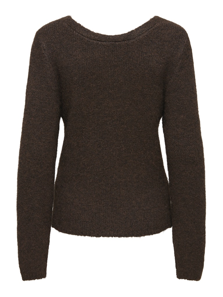 Onlzaggie Life Ls V-necck Reversib Knt - Bruin