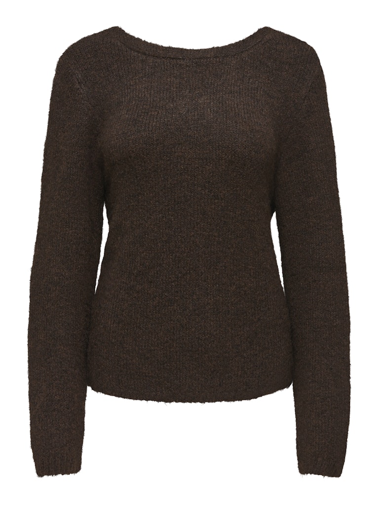 Onlzaggie Life Ls V-necck Reversib Knt - Bruin