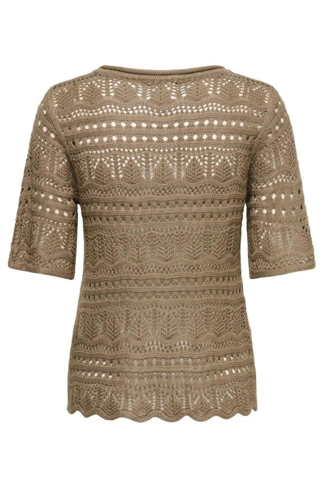 Jdysun Lay 2/4 Pullover Knt Noos - Taupe