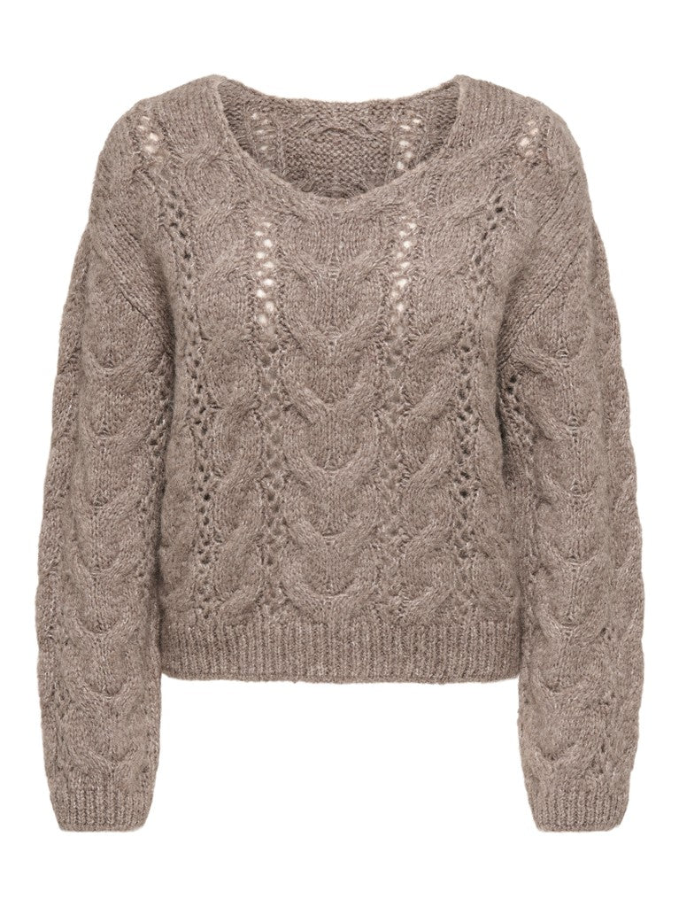 Jdydinea Kia L/s Structure Pullover Knt - Taupe
