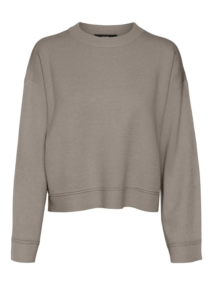 Vmgold Piping Ls O-neck Pullover Ga - Taupe