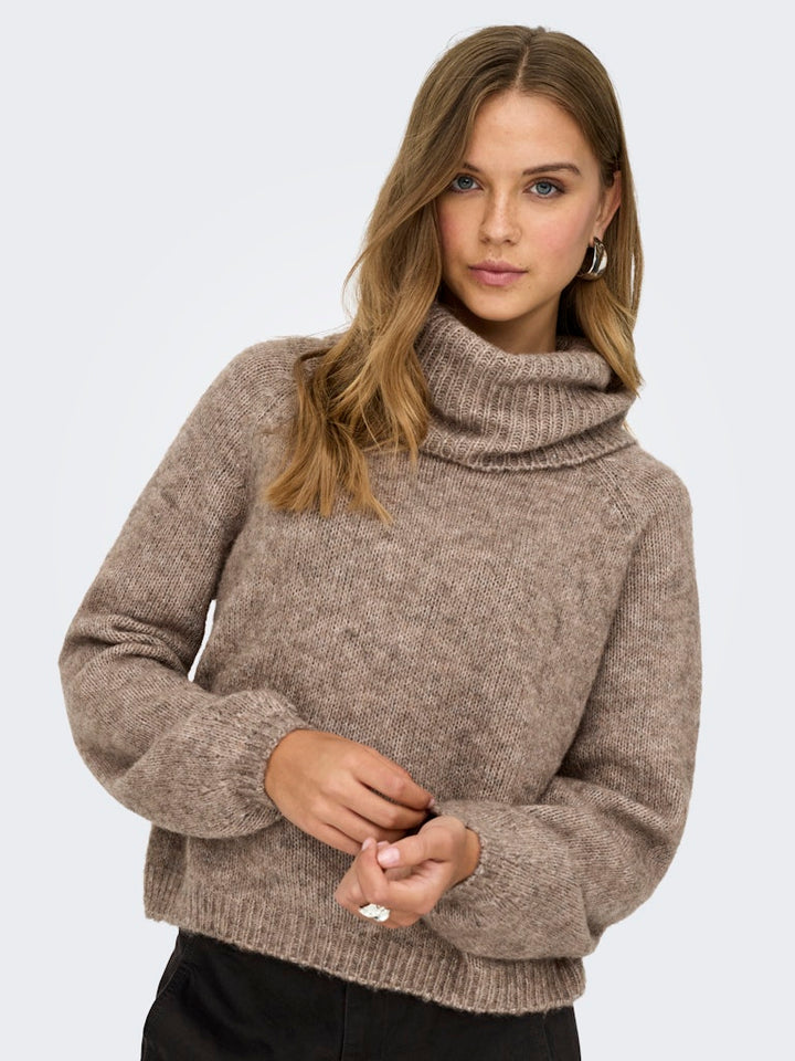Onlgila Life Ls Rollneck Bf Knt - Bruin Melee