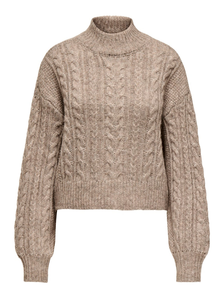 Onlida Life Ls High Neck Knt - Bruin Melee