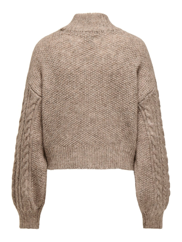 Onlida Life Ls High Neck Knt - Bruin Melee
