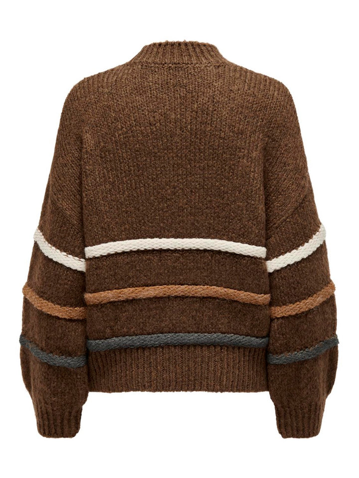 Jdykilian L/s Stripe Pullover Knt - Bruin Dessin