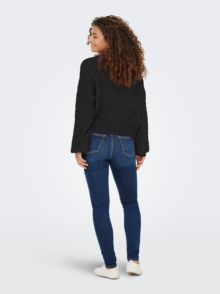 Onlida Life Ls High Neck Knt - Zwart