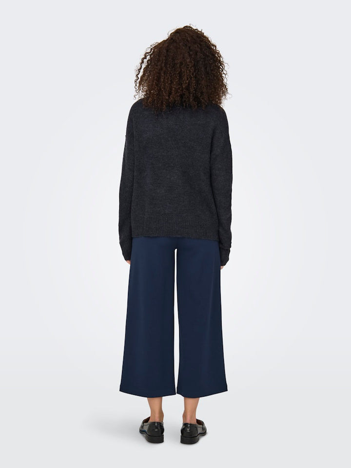 Jdyelanora L/s V-neck Pullo. Knt Noos - Zwart