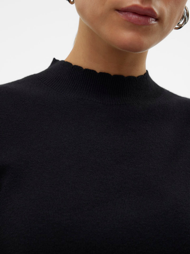 Vmlimone Ls Highneck Pullover Ga Bo - Zwart