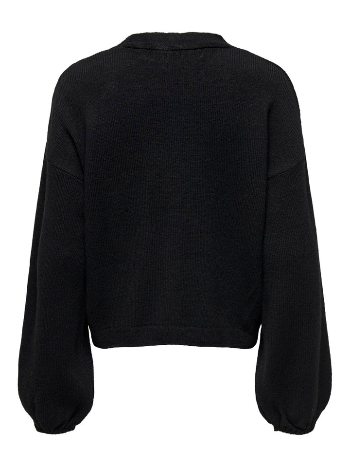 Onldonna Ls V-neck Pullover Ex Knt - Zwart