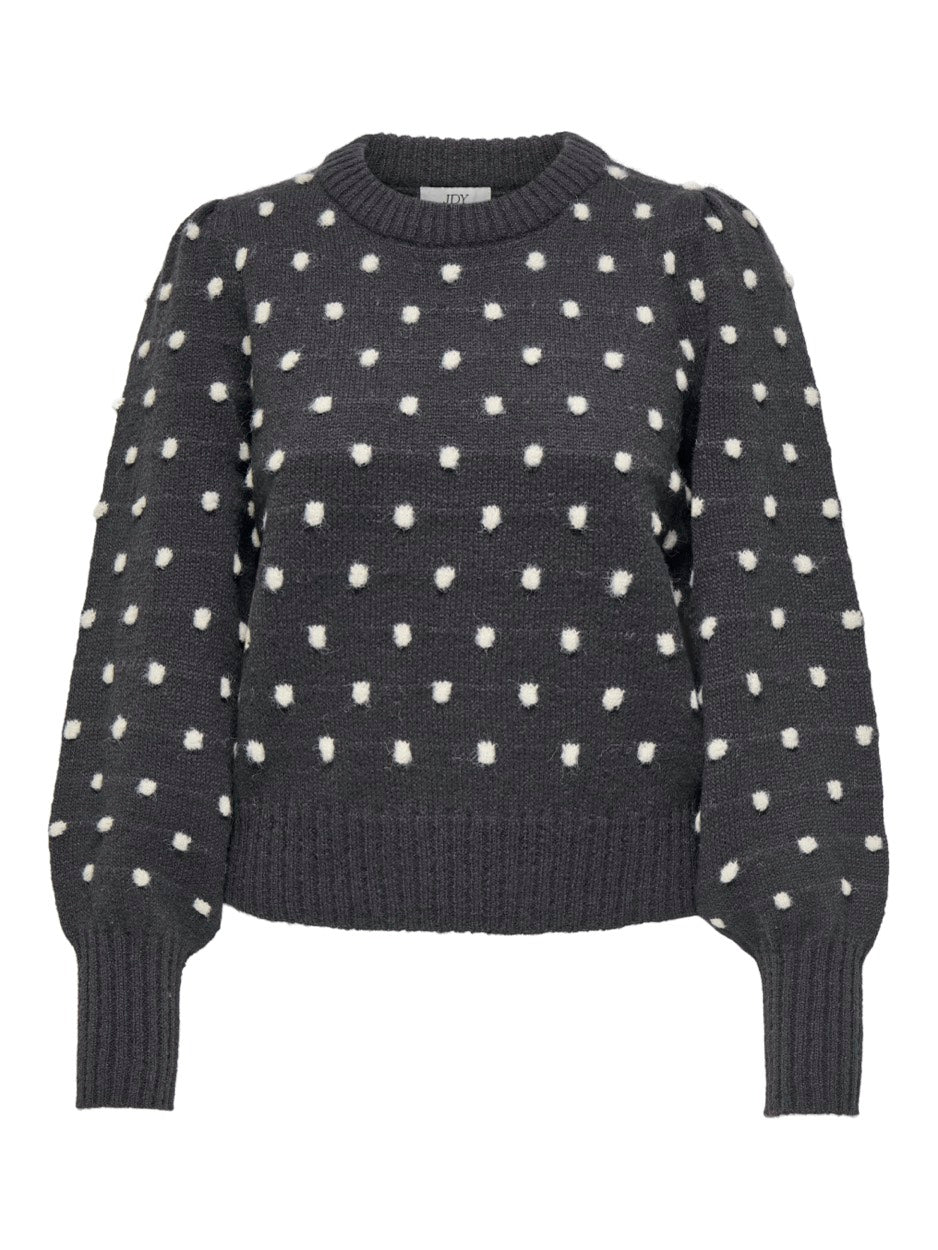 Jdysigrid Life L/s On Puff Pull Knt - Zwart