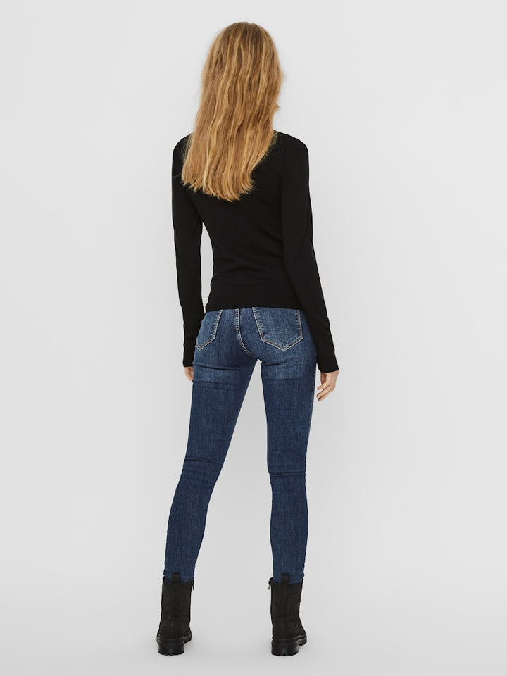 Vmglory Ls Rollneck Blouse Noos. . . - Zwart