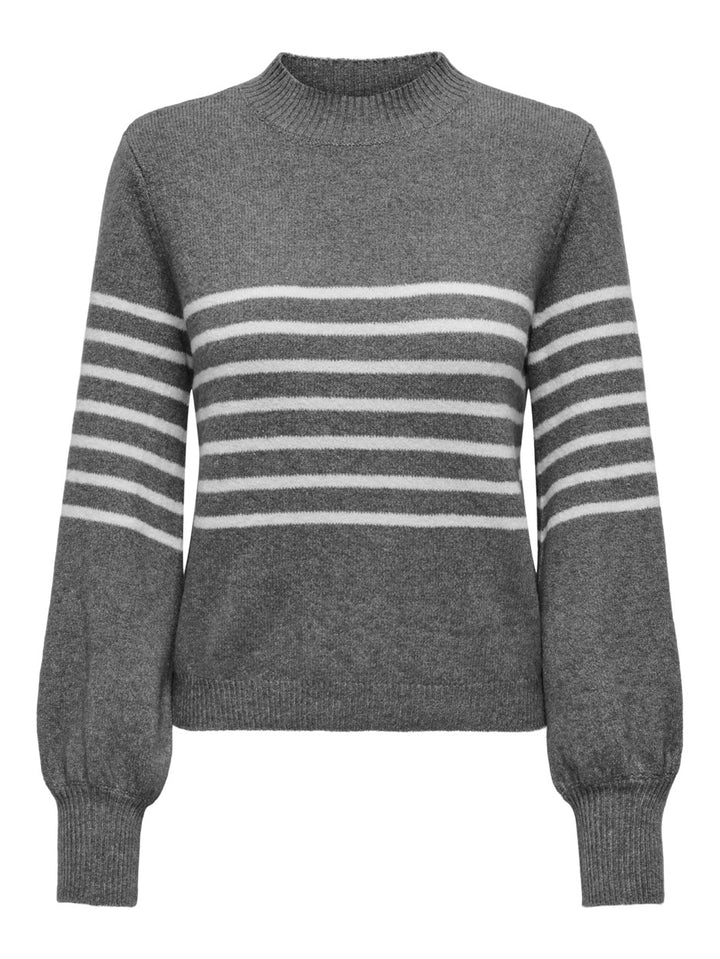 Jdylayla L/s Hn Stripe Pullover Knt - Grijs Melee