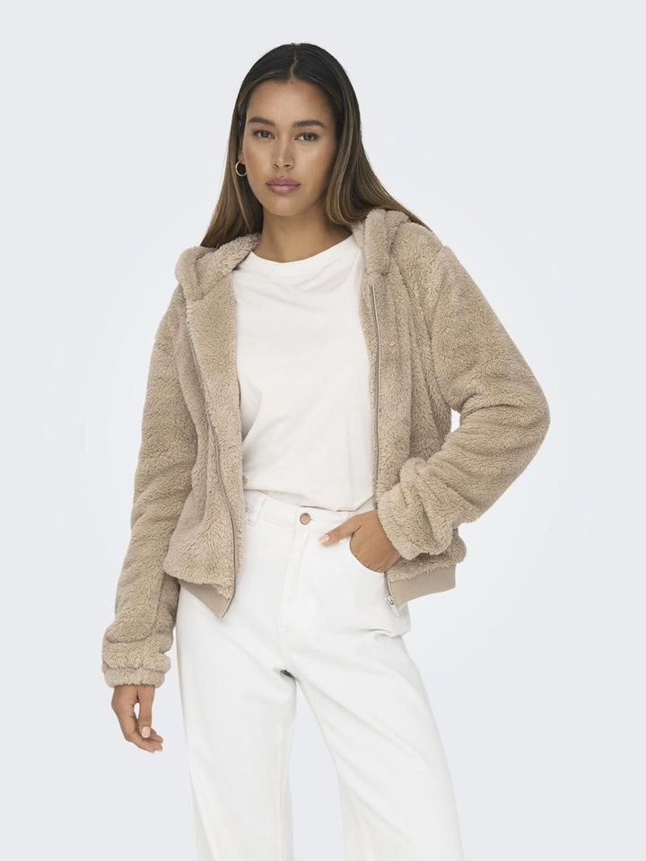 Onlnewanna Contact Sherpa Jkt Otw N - Beige