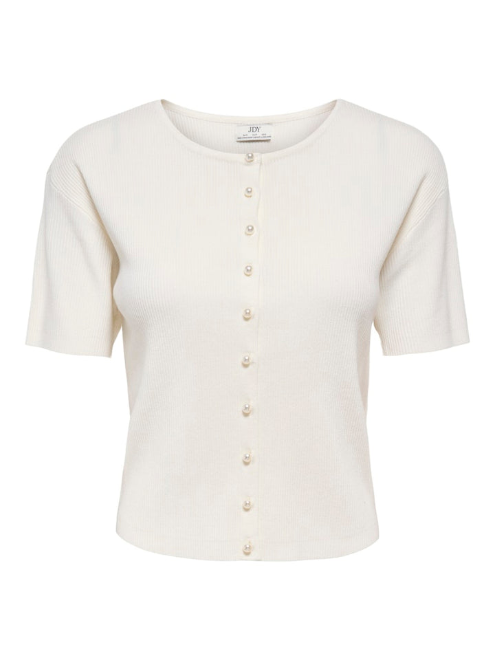 Jdygaby 2/4 O-neck Pearl Cardigan Knt - Off-white