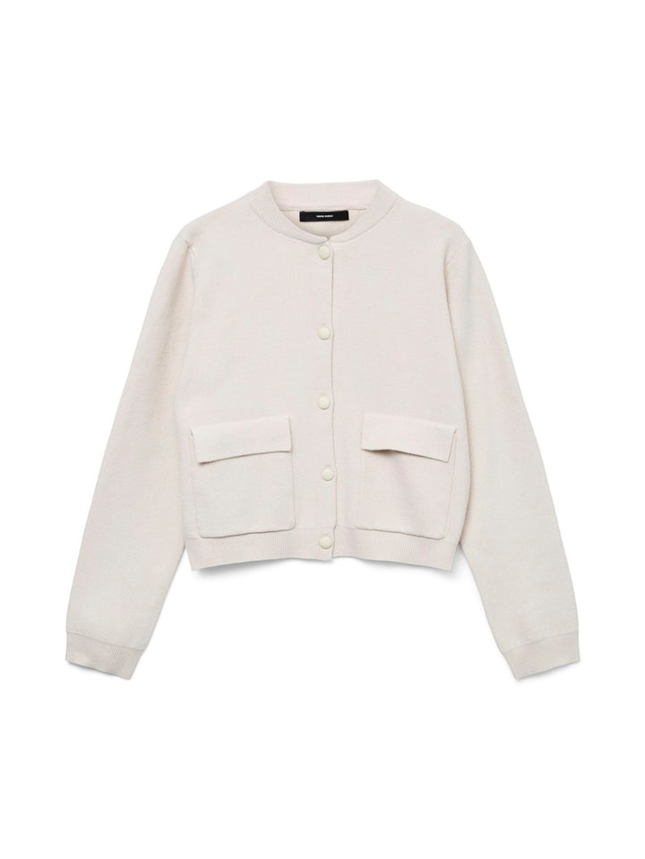 Vmapple Ls O-neck Bomber Cardigan G - Beige