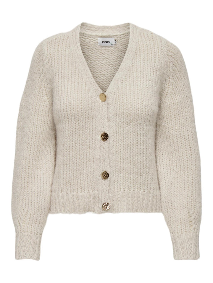 Onlminni Ls Life Cardigan Cc Knt - Beige