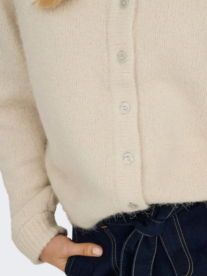 Onlmaggie Life Ls Button Cardigan Cc Knt - Beige