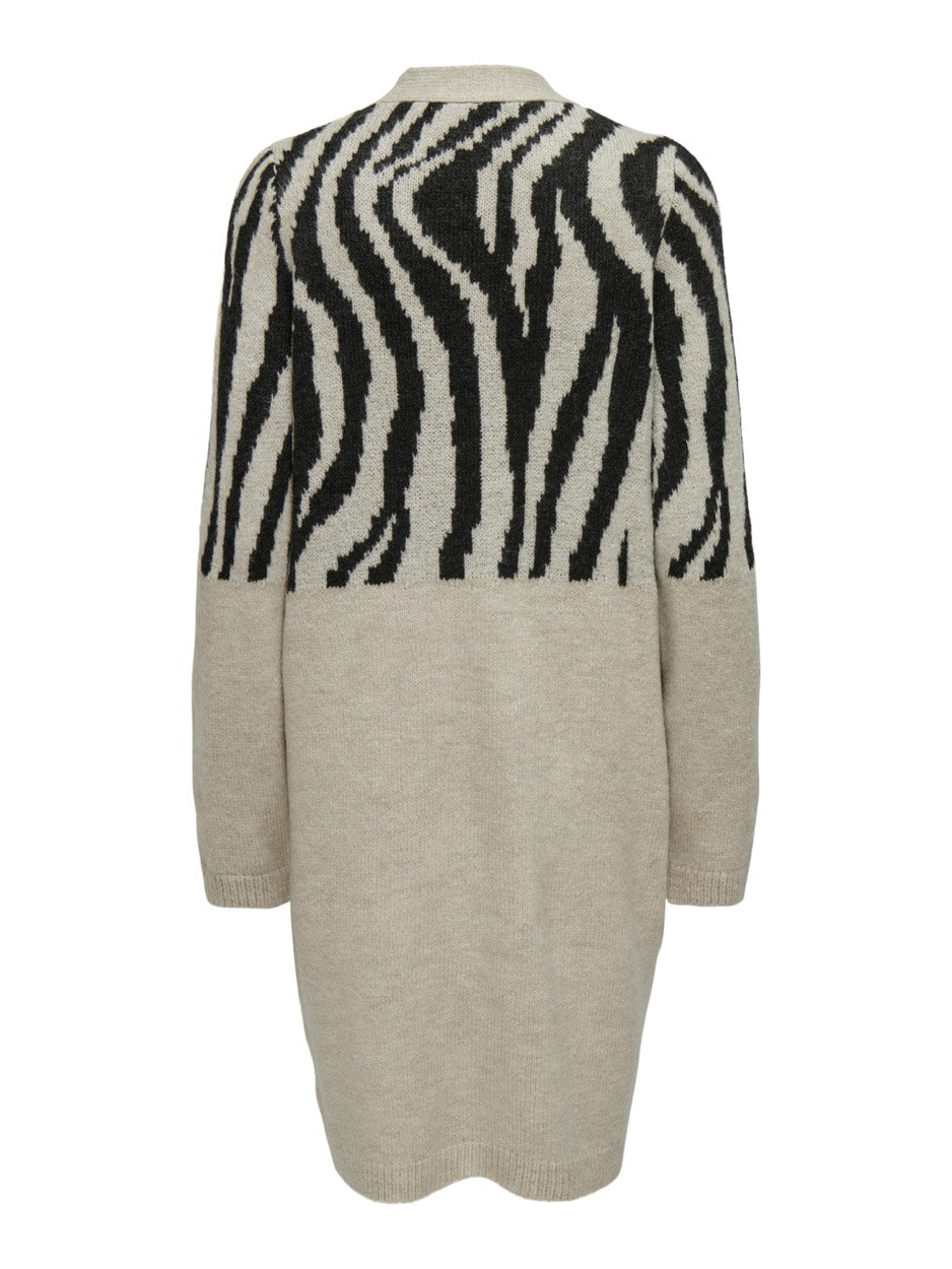 Onljade Zebra Ls Cardigan Cc Knt - Zand Dessin