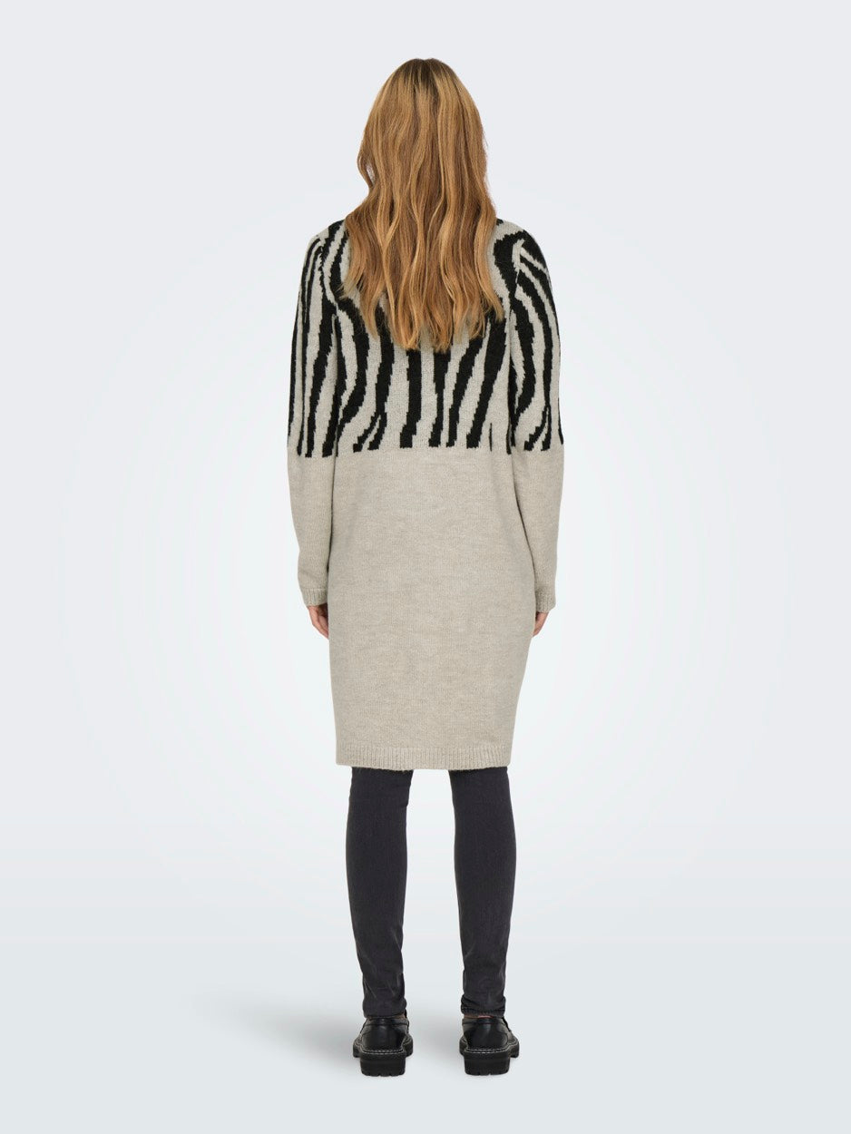 Onljade Zebra Ls Cardigan Cc Knt - Zand Dessin