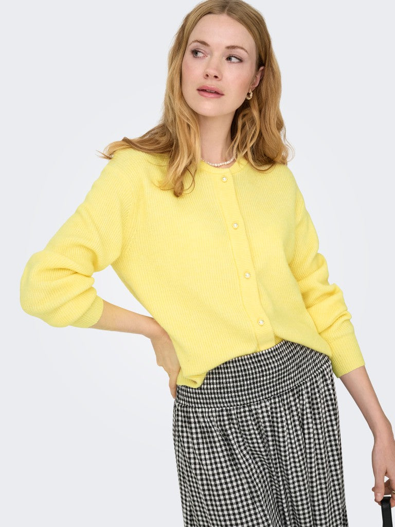 Jdylumi Life L/s Button Cardigan Knt Noos - Geel