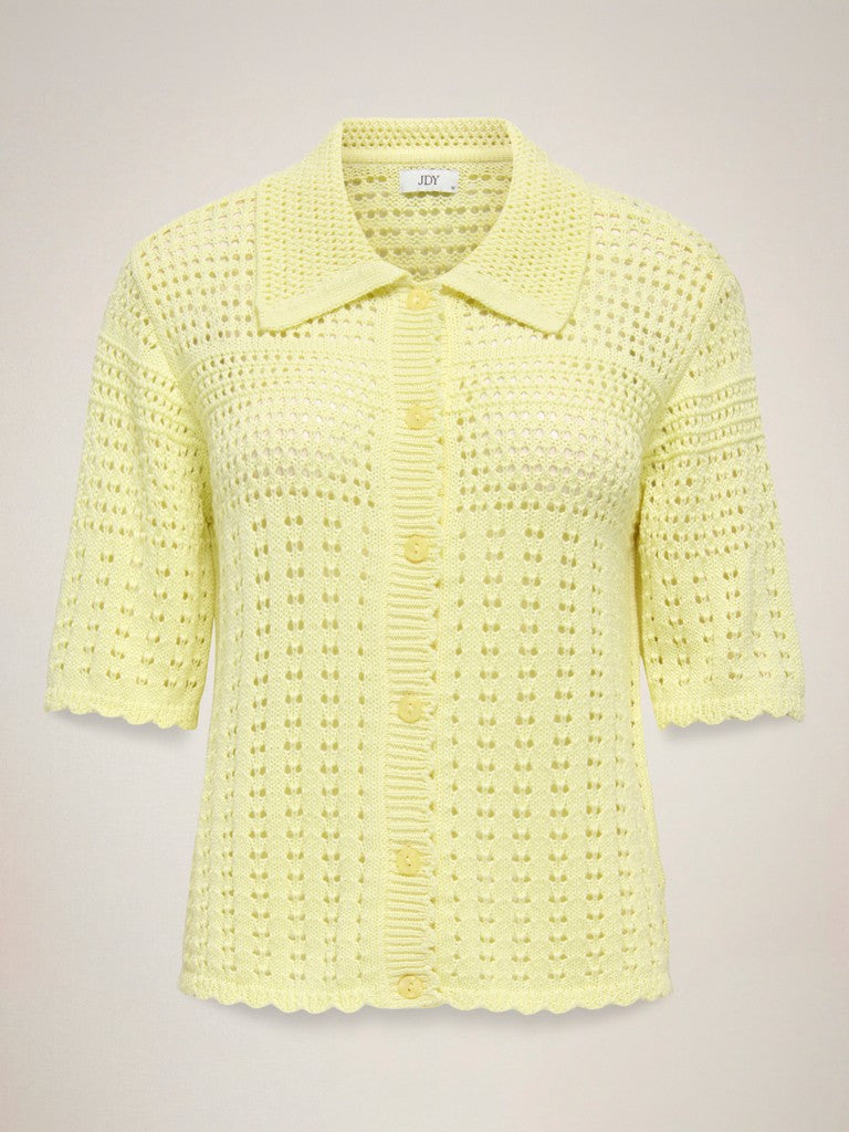 Jdyrobin 2/4 Collar Cardigan Knt Noos - Geel