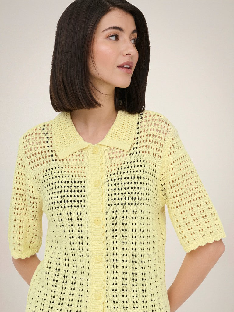Jdyrobin 2/4 Collar Cardigan Knt Noos - Geel