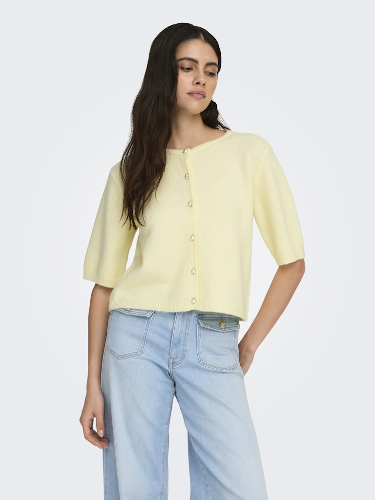Jdyrue Life 2/4 Pearl Cardigan - Licht Geel