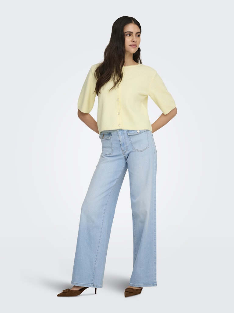 Jdyrue Life 2/4 Pearl Cardigan - Licht Geel