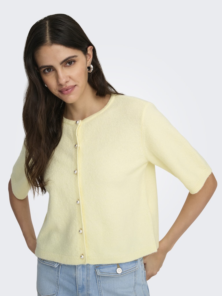 Jdyrue Life 2/4 Pearl Cardigan - Licht Geel