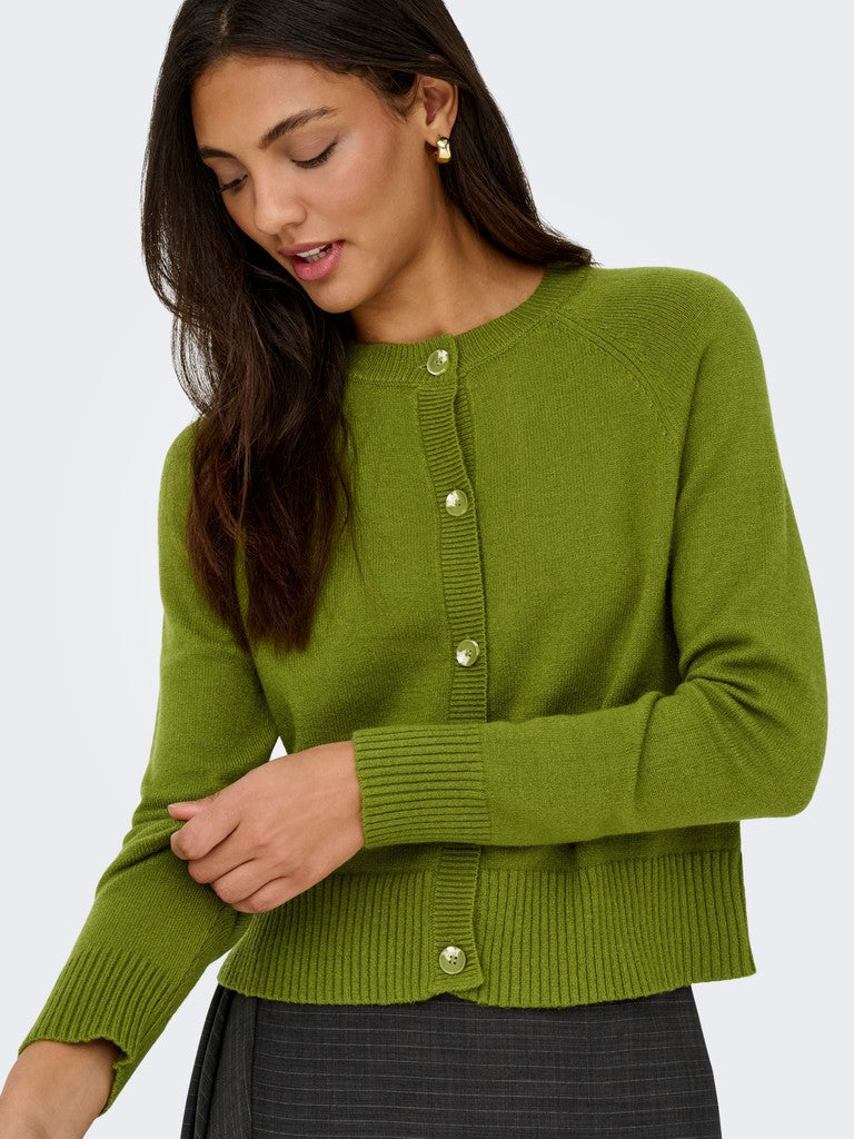 Onlkatia Ls Short Cardigan Cc Knt - Groen