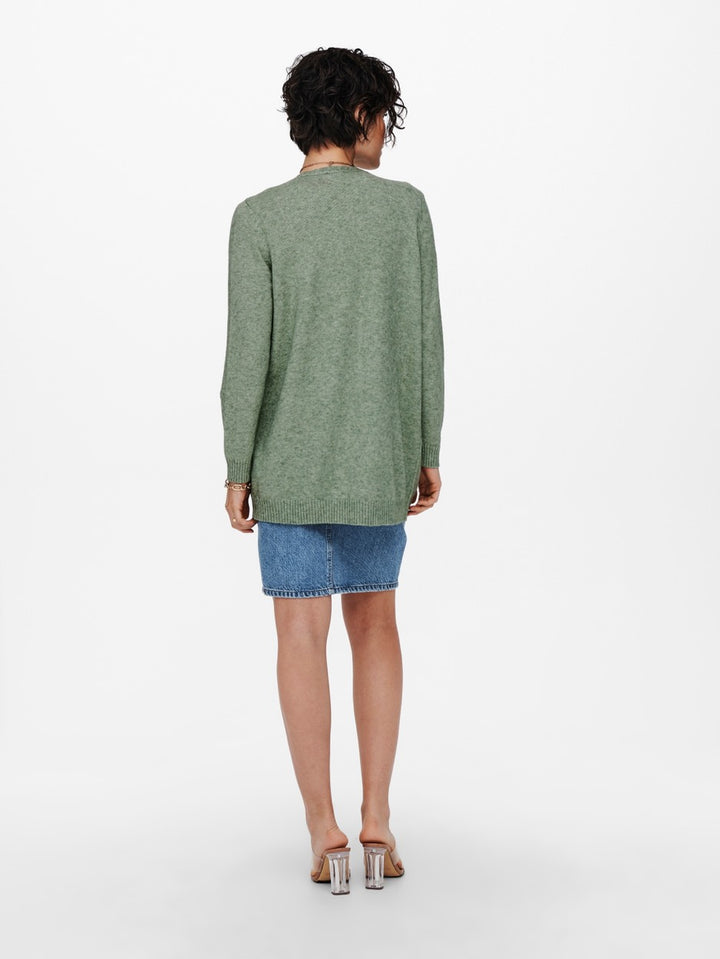 Onllesly L/s Open Cardigan Knt Noos - Oud Groen