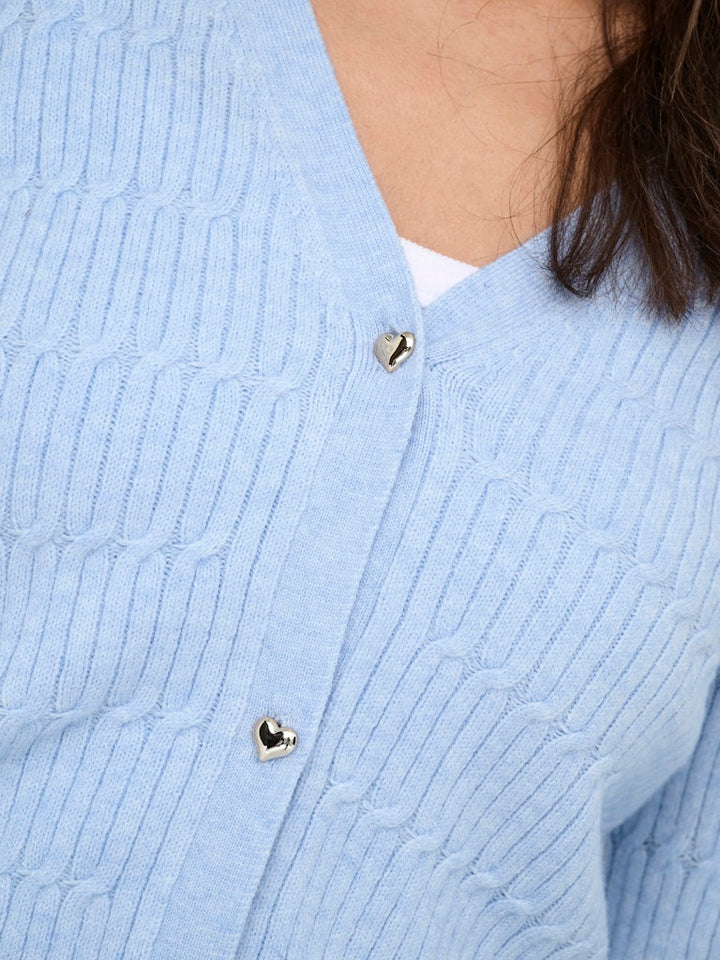 Onlkatia Ls Vneck Cardi Knt Noos - Lichtblauw